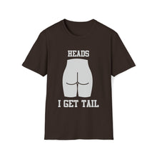 Heads or Tails Unisex Softstyle T-Shirt Front and Back Design