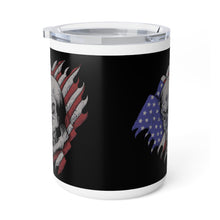 Insulated 10oz  Coffee Mug Skull and Flag