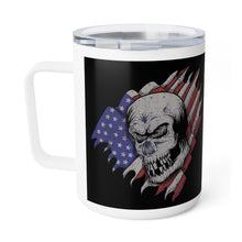 Insulated 10oz  Coffee Mug Skull and Flag