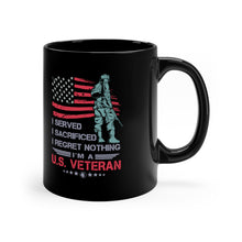 11oz Black Mug With US Vet image