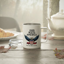 Insulated 10oz  Coffee Mug God Bless America
