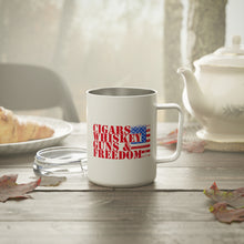 Insulated 10oz  Coffee Mug Cigars and whiskey