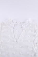 Pink Swiss Dot Short Sleeve Flowy Top