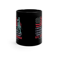 11oz Black Mug With US Vet image