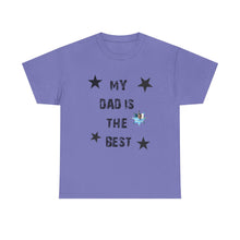 My Dad Is The Best Unisex Heavy Cotton Tee - Perfect Gift for Father's Day or Any Occasion Custom Picture