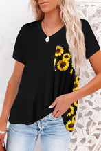 Green Leopard Printed Splicing T-Shirt