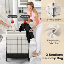 Wicker Laundry Hamper with Lid and Lockable Wheels