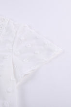 Pink Swiss Dot Short Sleeve Flowy Top