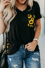 Green Leopard Printed Splicing T-Shirt