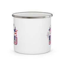 Enamel Camping Mug, Dad Independence Day 4th Of July Celebration-1
