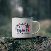 Enamel Camping Mug, Dad Independence Day 4th Of July Celebration-3