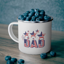 Enamel Camping Mug, Dad Independence Day 4th Of July Celebration-4