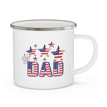 Enamel Camping Mug, Dad Independence Day 4th Of July Celebration-0