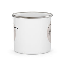 Enamel Camping Mug, Faith - Christian Affirmation - Black And Beige-1