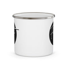 Enamel Camping Mug, Faith - Christian Affirmation - Black And White-1