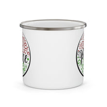 Enamel Camping Mug, Peace Holiday Print-1
