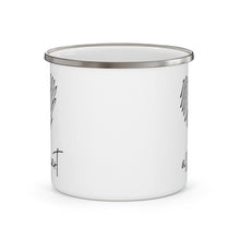 Enamel Camping Mug, Say It Soul, All Heart Black Line Art Print-1
