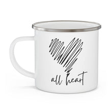 Enamel Camping Mug, Say It Soul, All Heart Black Line Art Print-2