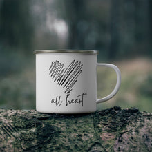 Enamel Camping Mug, Say It Soul, All Heart Black Line Art Print-3