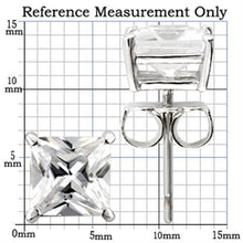 0W160 - 925 Sterling Silver Earrings Rhodium Women AAA Grade CZ Clear