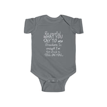 Grandma 100% Cotton Class Onesie -White Lettering