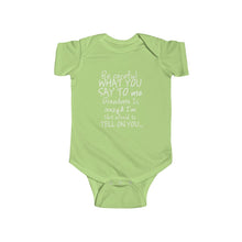 Grandma 100% Cotton Class Onesie -White Lettering