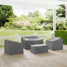 4Pc Furniture Cover Set Gray