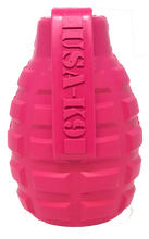 USA-K9 Puppy Grenade Durable Rubber Chew Toy & Treat Dispenser for Teething Pups - Pink
