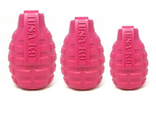 USA-K9 Puppy Grenade Durable Rubber Chew Toy & Treat Dispenser for Teething Pups - Pink