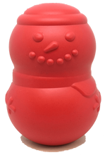 MKB Snowman Durable Rubber Chew Toy & Treat Dispenser - Large - Red