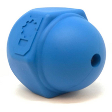 ID Cap Nut Ultra-Durable Rubber Chew Toy and Treat Dispenser - Blue - Large