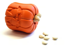 MKB Jack O' Lantern Durable Rubber Chew Toy & Treat Dispenser - Large - Orange