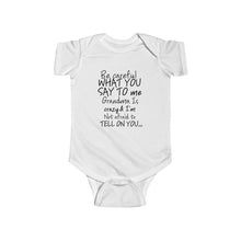 Grandma 100% Cotton Class Onesie -Black Lettering
