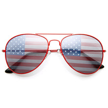 USA Flag Lens Aviator Sunglasses