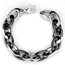 3W1009 - Stainless Steel Bracelet High polished (no plating) Women Ceramic Jet