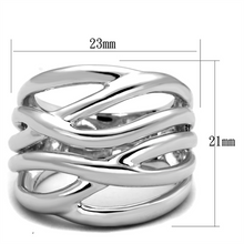 3W1067 - Brass Ring Rhodium Women No Stone No Stone