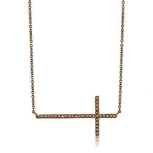 3W1131 - Brass Chain Pendant IP Coffee light Women AAA Grade CZ Light Coffee