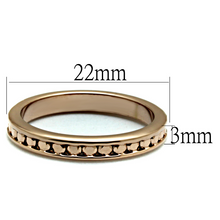 3W1139 - Brass Ring IP Rose Gold(Ion Plating) Women AAA Grade CZ Metallic Light Gold