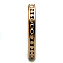 3W1139 - Brass Ring IP Rose Gold(Ion Plating) Women AAA Grade CZ Metallic Light Gold