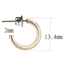 3W1142 - IP Rose Gold(Ion Plating) Brass Earrings with Top Grade Crystal  in Metallic Light Gold