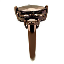3W1173 - Brass Ring IP Coffee light Women AAA Grade CZ Light Coffee