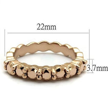 3W1195 - Brass Ring IP Rose Gold(Ion Plating) Women AAA Grade CZ Metallic Light Gold