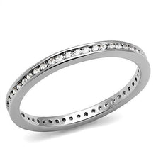 3W1241 - Brass Ring Rhodium Women AAA Grade CZ Clear