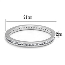 3W1241 - Brass Ring Rhodium Women AAA Grade CZ Clear