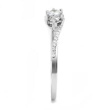 3W1392 - 925 Sterling Silver Ring Rhodium Women AAA Grade CZ Clear