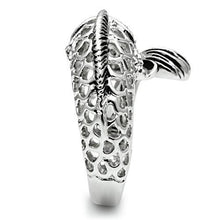 3W234 - Brass Ring Rhodium Women AAA Grade CZ Champagne