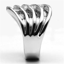 3W265 - Brass Ring Rhodium Women AAA Grade CZ Clear