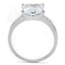 3w1349 - Brass Ring Rhodium Women AAA Grade CZ Clear