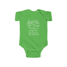 Grandma 100% Cotton Class Onesie -White Lettering