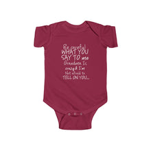 Grandma 100% Cotton Class Onesie -White Lettering